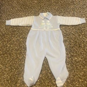 Adorable Blue Striped Kids One Piece